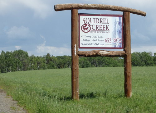 GDMBR: Notice the shape of the Squirrel Creek camp ground sign.